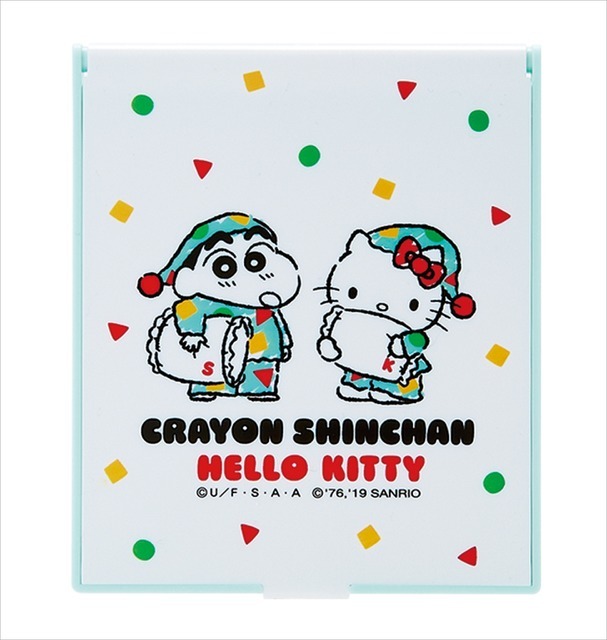 「ハローキティ×クレヨンしんちゃん」ミラー　864円（C）1976, 2019 SANRIO CO., LTD.（C）臼井儀人／双葉社・シンエイ・テレビ朝日・ADK