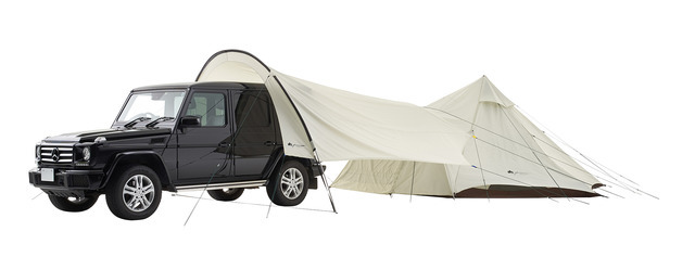 ロゴス、テントや車と連結できる「AKUBIタープ」シリーズ発売