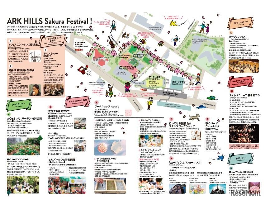 「アークヒルズさくらまつり2019」会場図