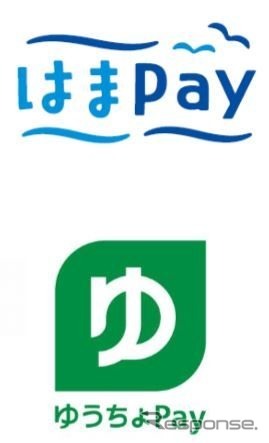 アプリは横浜銀行の「はまpay」、ゆうちょ銀行の「ゆうちょPay」を利用。「ゆうちょPay」のサービスは5月8日から開始される。