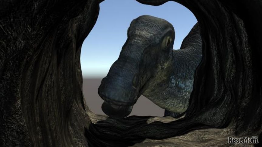 むかわ竜ホログラム（イメージ）