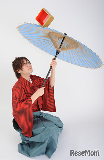 「大神楽曲芸体験講座」の講師を務める柳貴家雪之介