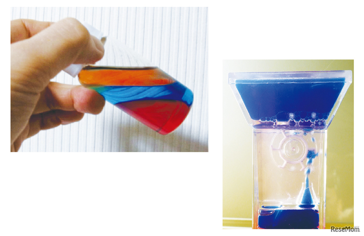 美しい3層液体に学ぶ 溶媒・極性・比重