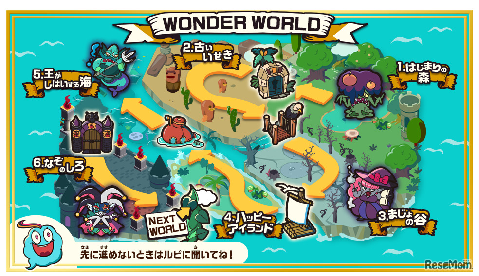 「まなびwith」の英語教材、RPG風のスゴロク型アドベンチャーゲーム「スゴロクENGLISH」