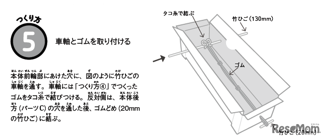 【自由研究】前輪駆動で走る！ゴム動力車をつくろう