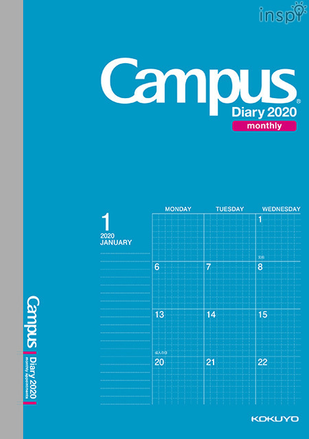 キャンパスダイアリー（マンスリー・方眼罫）
