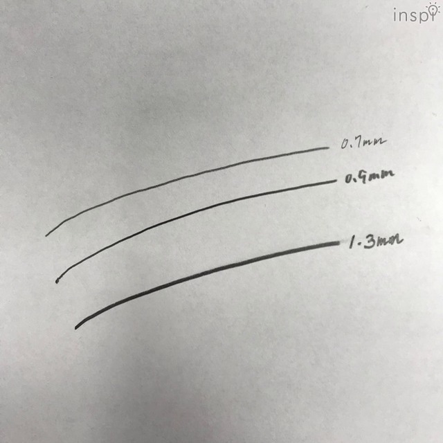鉛筆シャープTypeMシリーズ。3種の太めの芯罫を採用