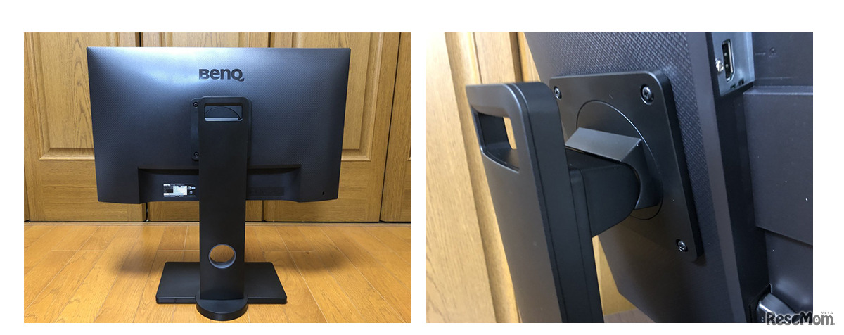 背面はスッキリ。液晶が90度回転し、縦長にもなる仕様だ。