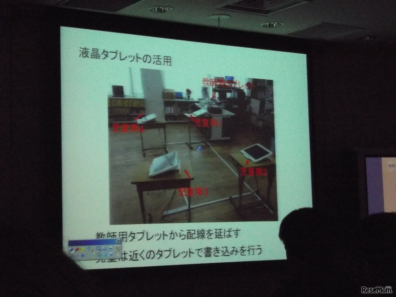 朝来市山口小学校、ワコムタブレットの設置