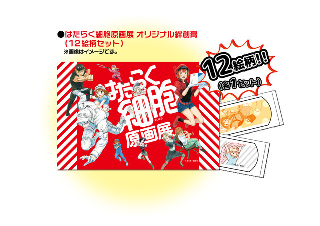 「はたらく細胞原画展」オリジナル絆創膏（12絵柄）（C）清水茜／講談社