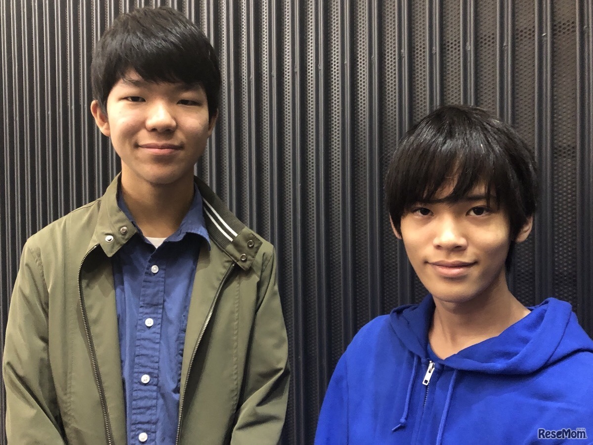 左：山口由人さん（Sustainable Game代表）、右：加藤路瑛さん（クリスタルロード取締役社長）、ともに中学生