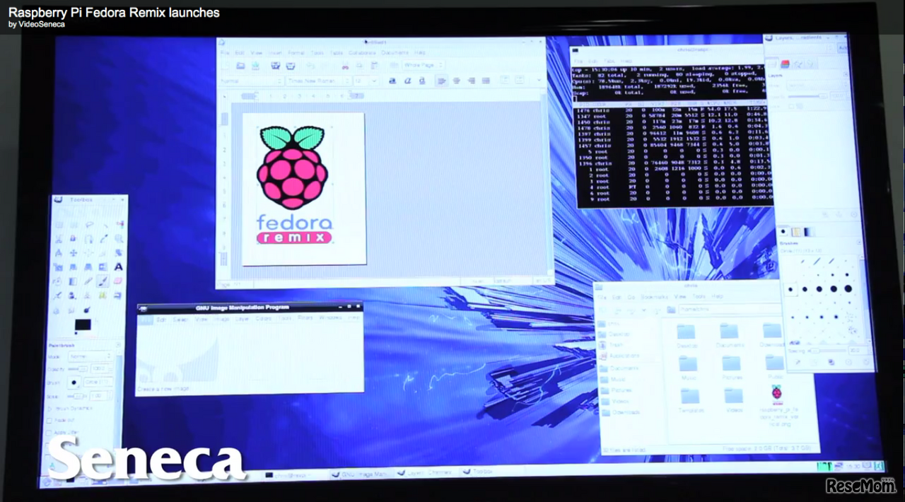 Raspberry Pi、スクリーンショット