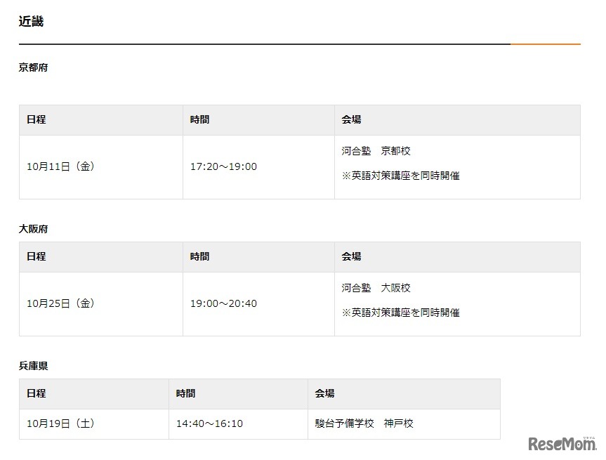 法政大学入試制度説明会（近畿）