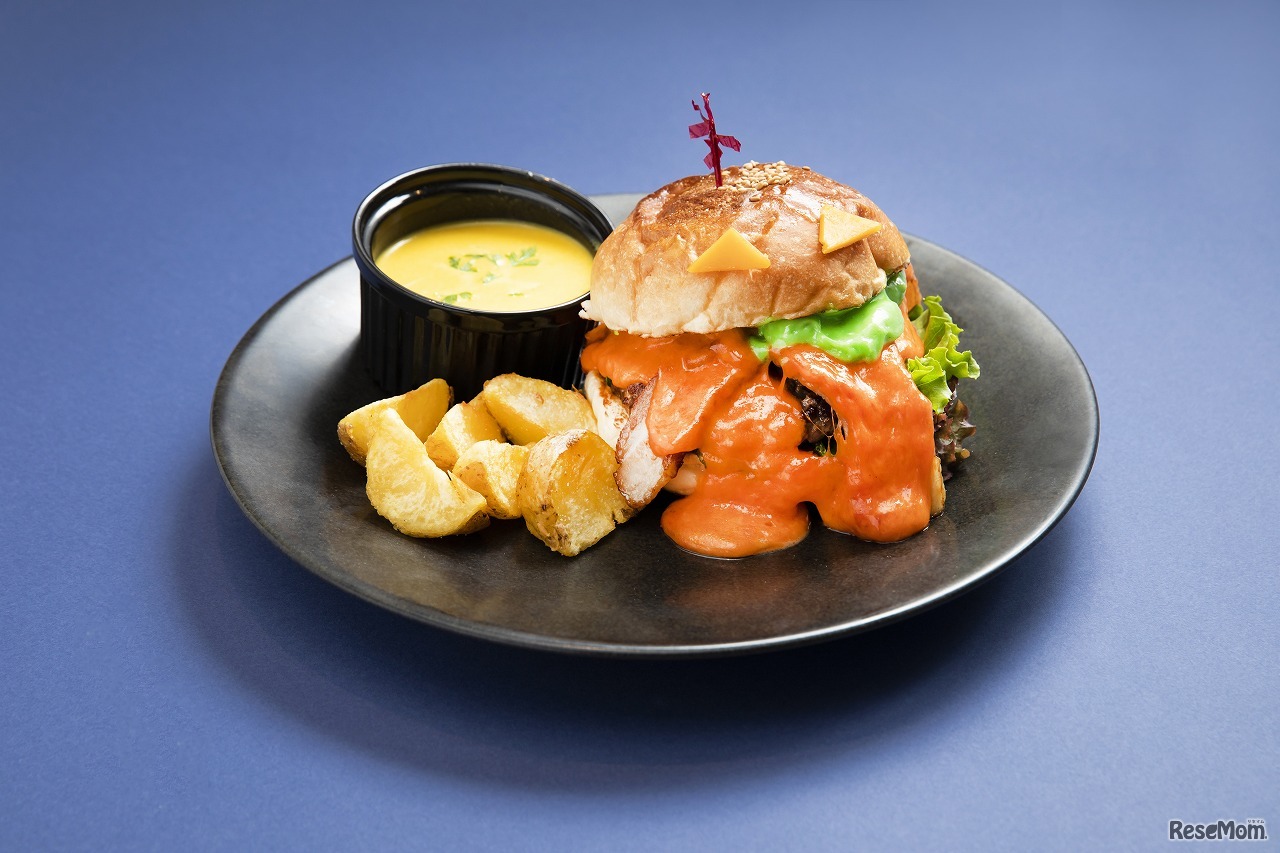 ハロウィン限定メニュー「チーズモンスターバーガー」