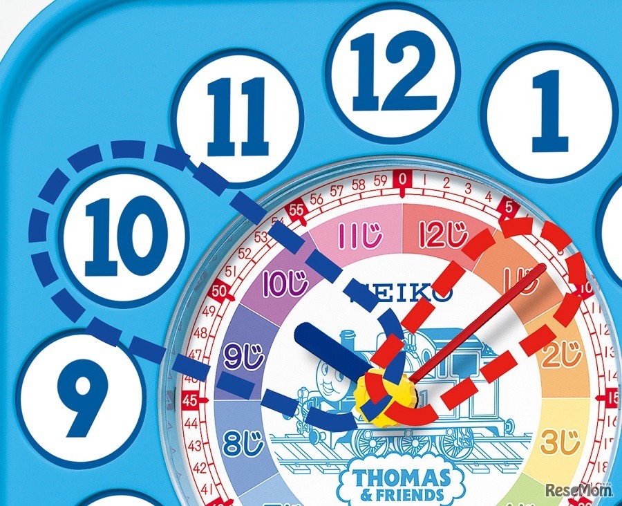 針と数字・目盛りの色を合わせている