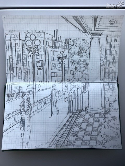 測量野帳（スケッチ）Cさん画　