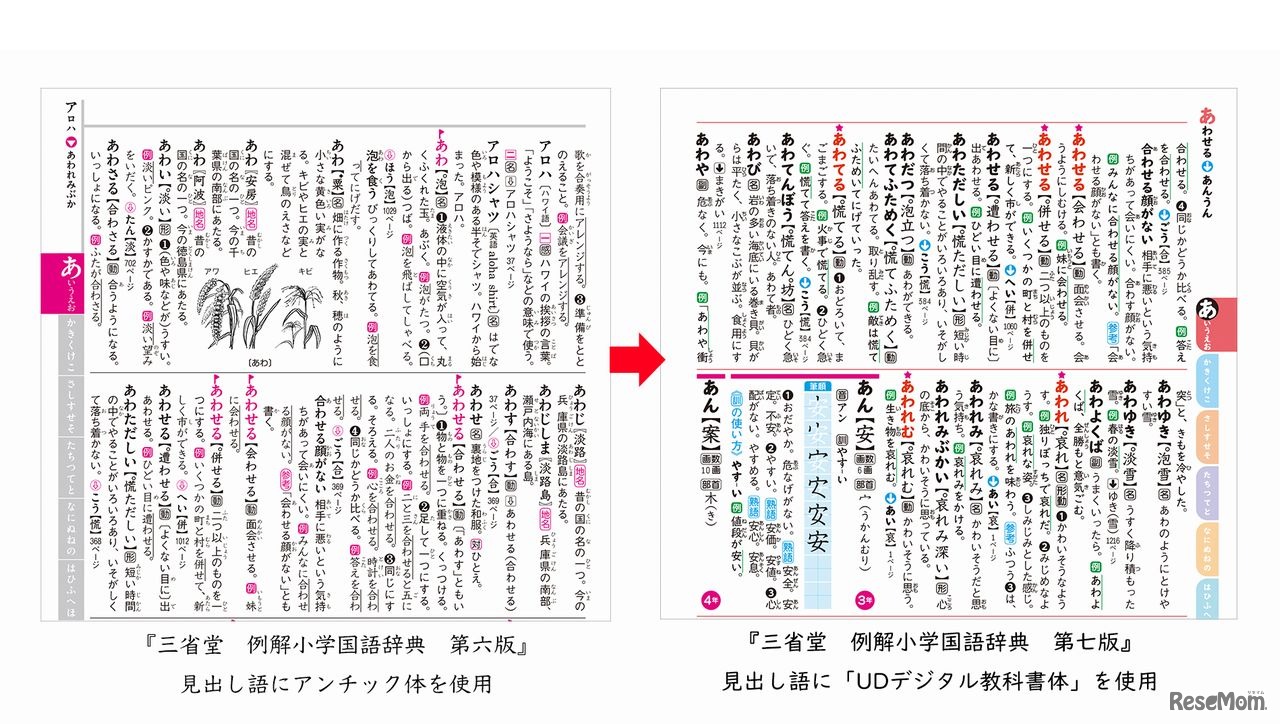 「UDデジタル教科書体」使用ページ