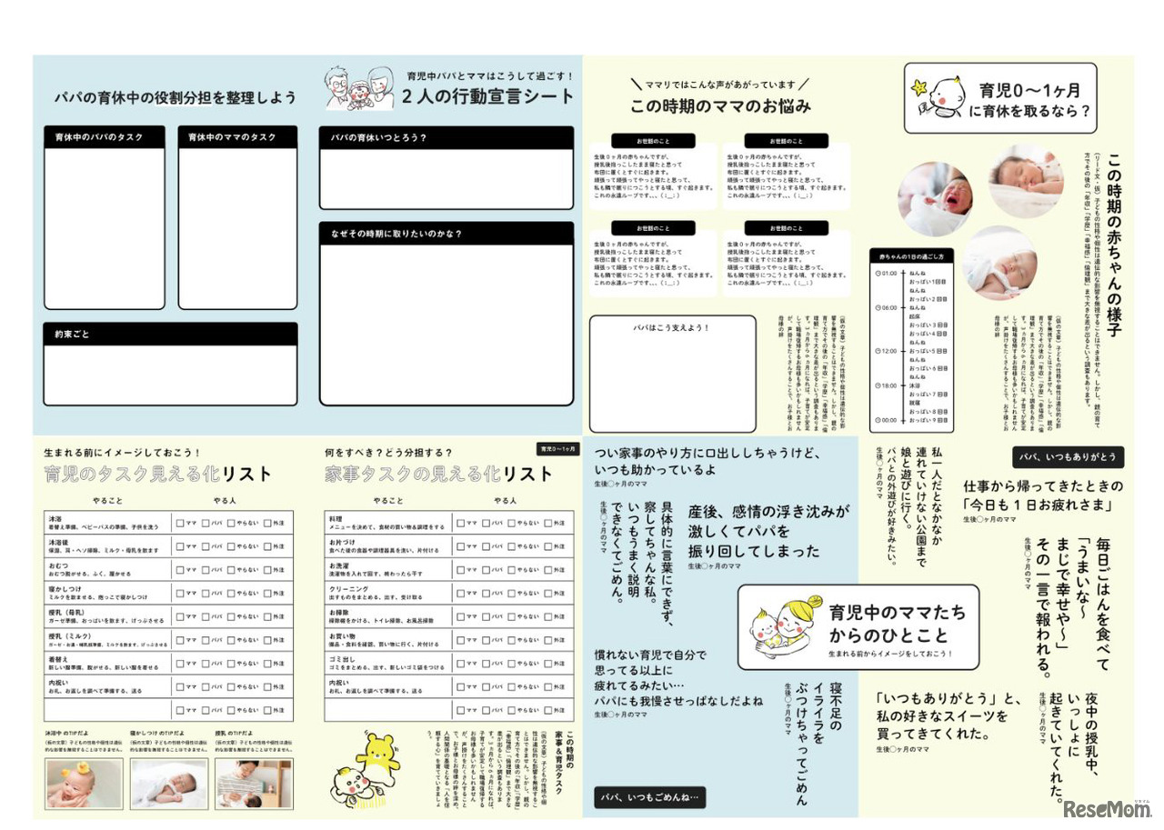 「パパの育休の過ごし方を考える」冊子のイメージ