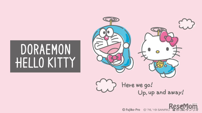 「ドラえもん×ハローキティ」のデザインシリーズ　(c) Fujiko-Pro　(c) ’76, ’19 SANRIO . 著作（株）サンリオ