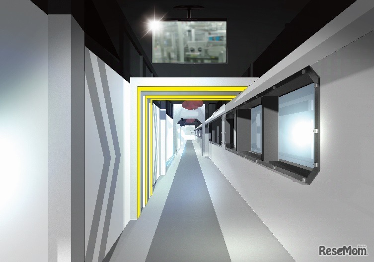 アポロ見学ライン「通路」