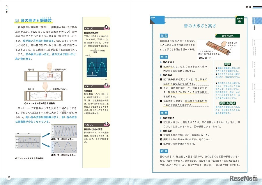 ＜理科＞実験コーナーにある「思考の流れ」を見れば、その実験を理解するためのポイントがわかる