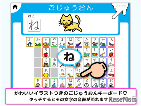 ゆびドリル：ひらがな