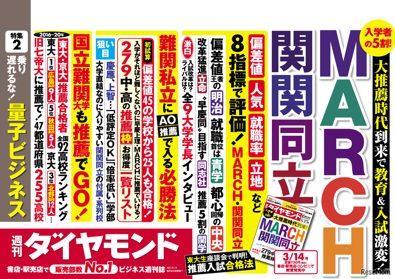 週刊ダイヤモンド3月14日号　中吊り