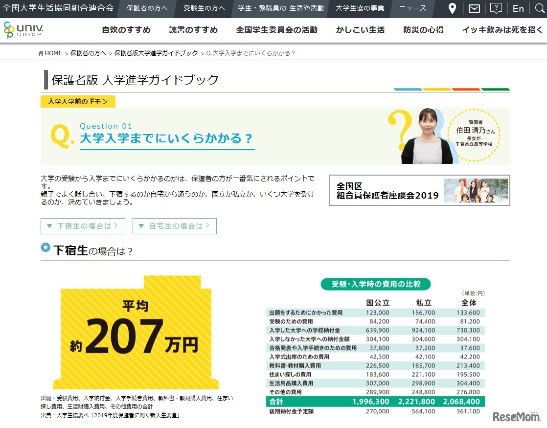大学入学までにいくらかかるか