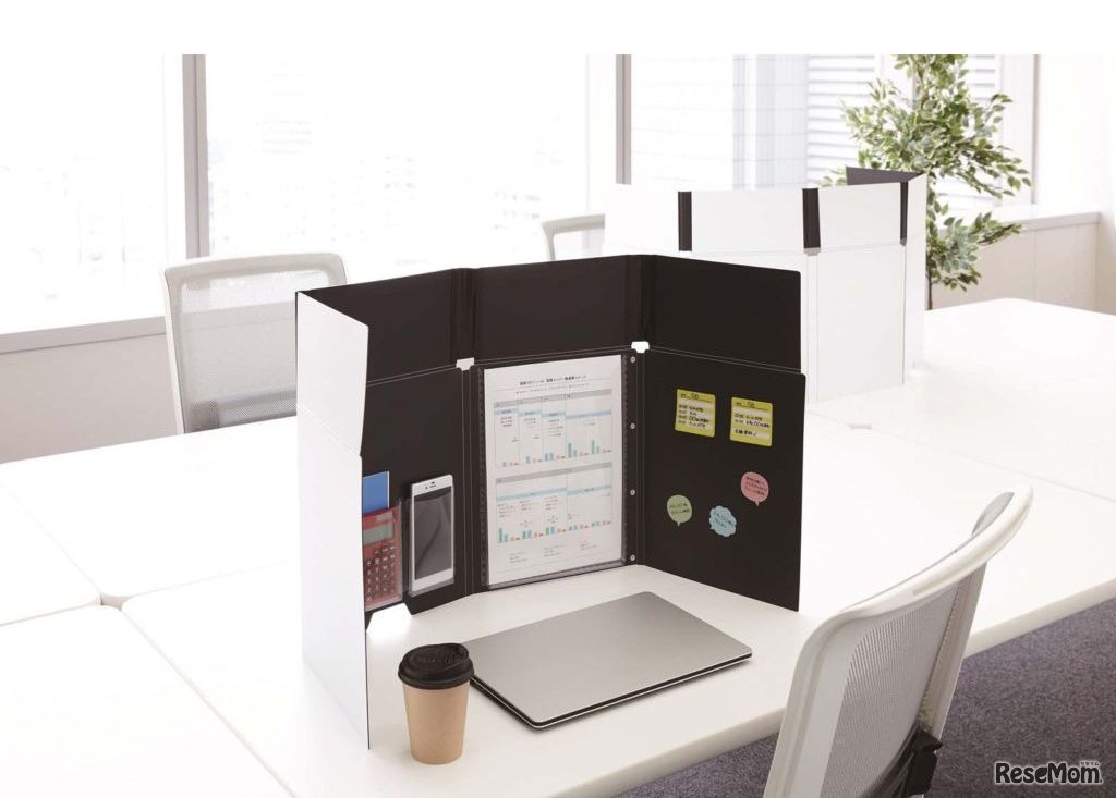 サッと広げて集中！手軽に設置できる簡易パーテーション