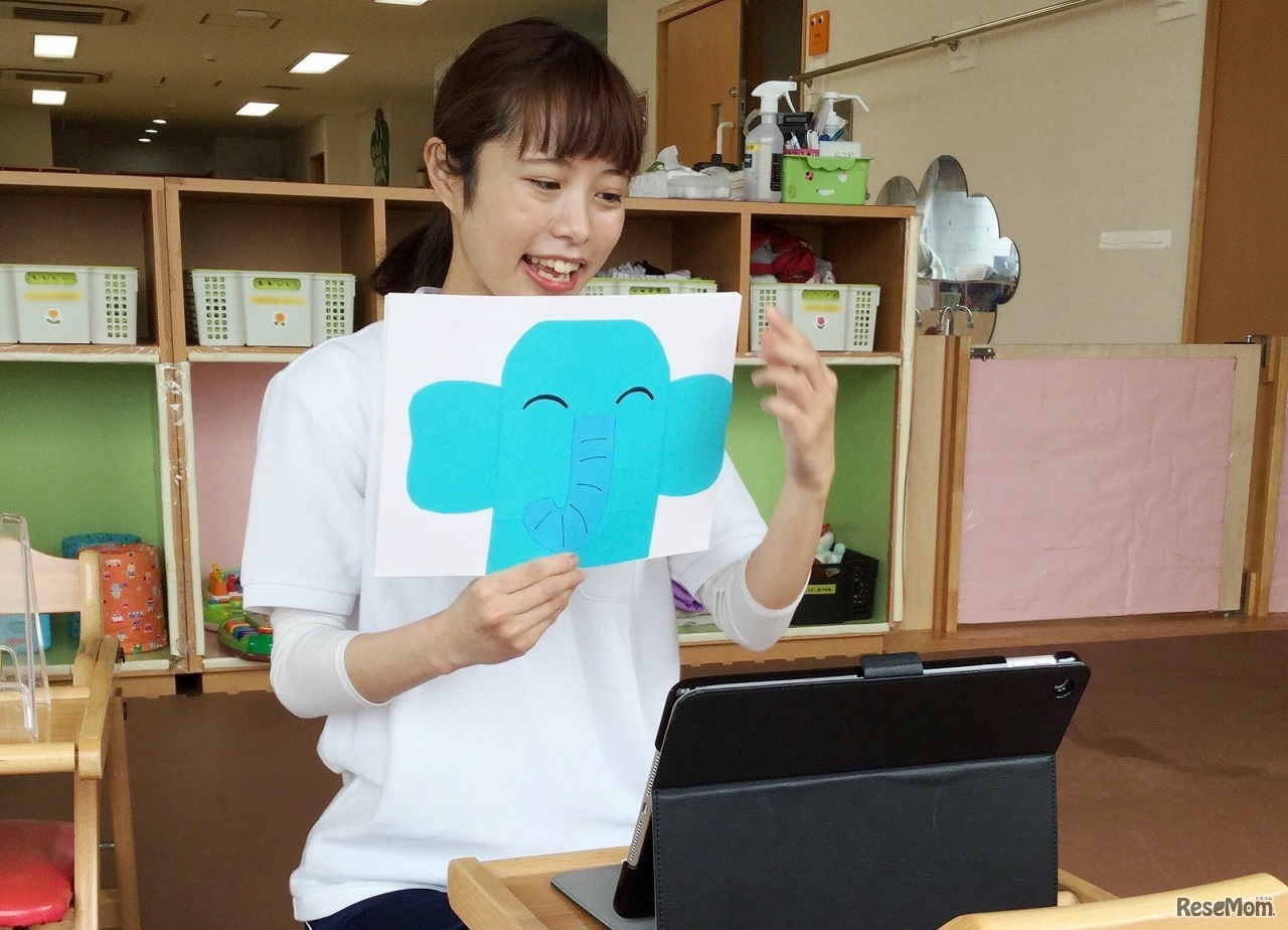 オンライン保育テスト配信のようす