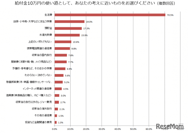給付金10万円の使い道