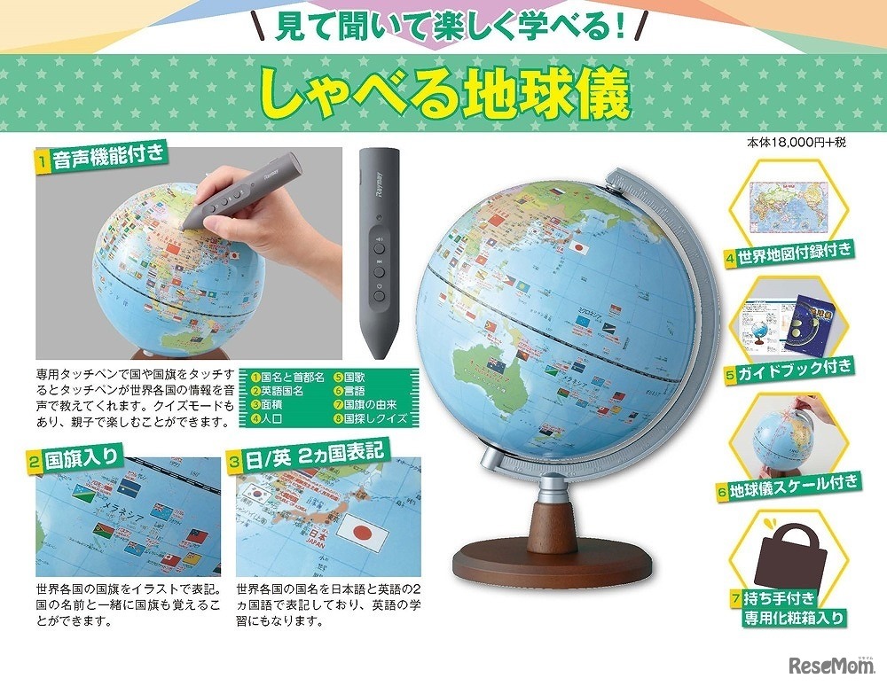 しゃべる地球儀特長