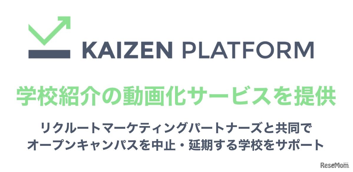 Kaizen Platform学校紹介の動画化サービスを提供
