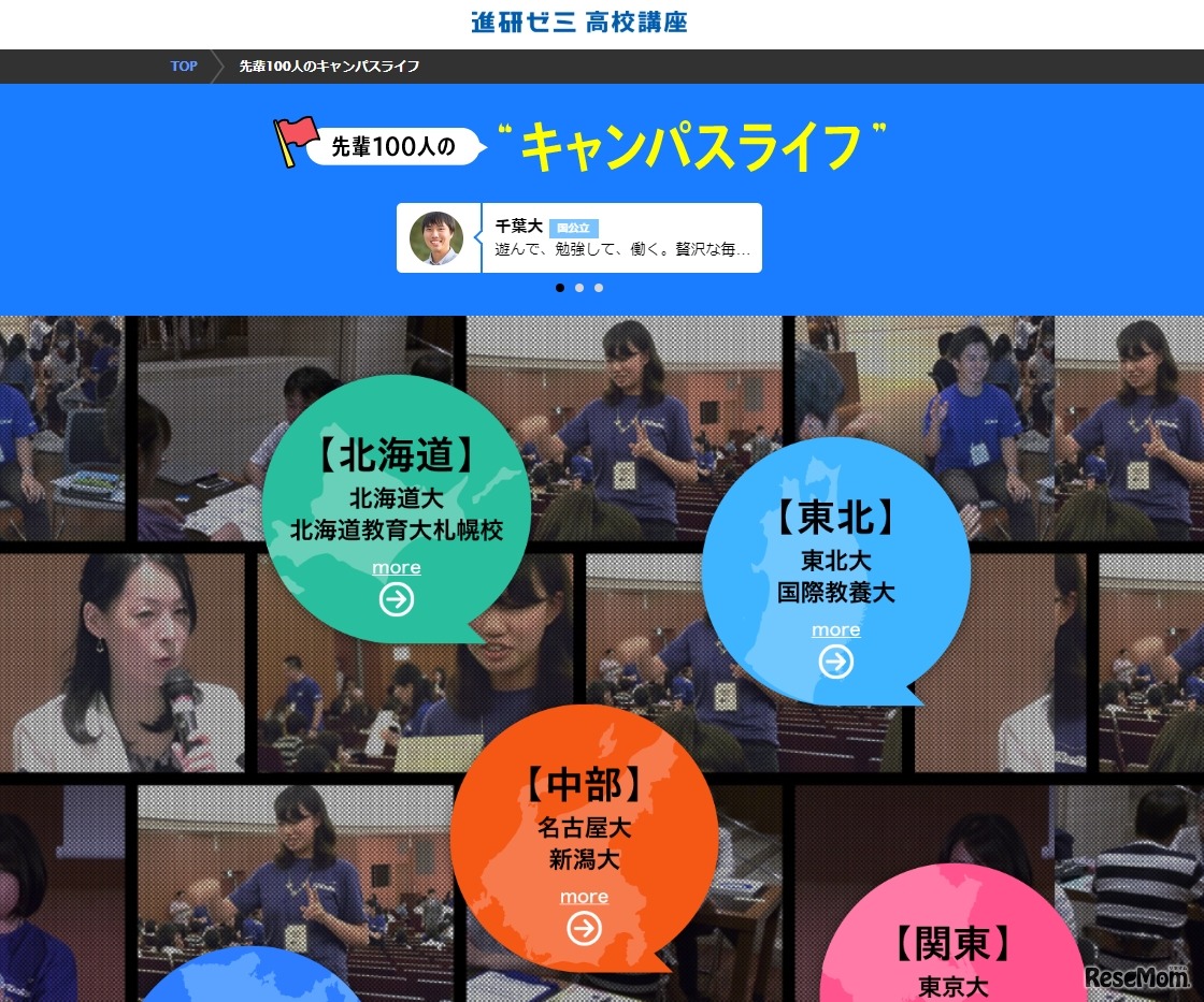 先輩100人のキャンパスライフ