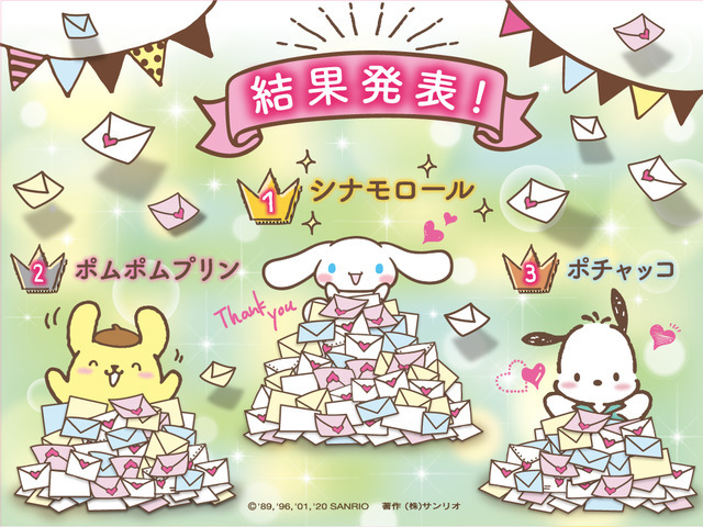 「2020年サンリオキャラクター大賞」著作（株）サンリオ