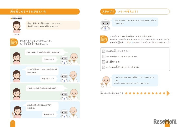 オリジナルテキスト「みらいワーク」一例