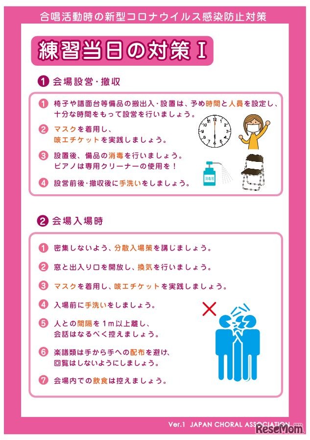 練習当日の対策