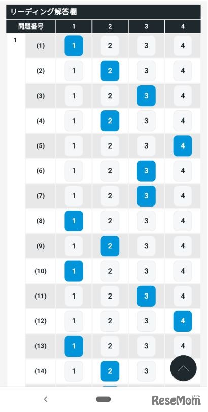 解答入力ページ