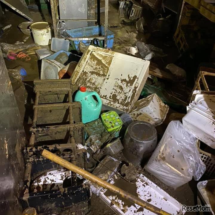 2020年7月4日現在の球磨川流域の被災地域の状況