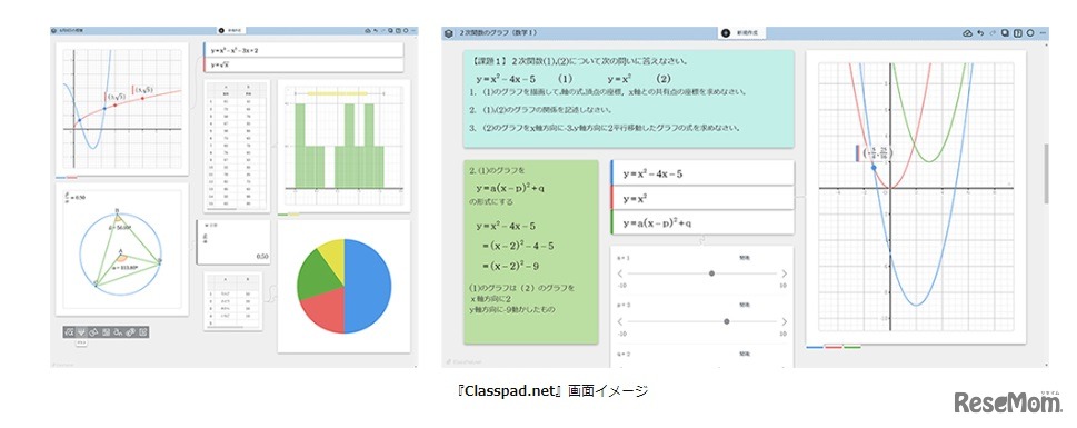 「Classpad.net」画面イメージ