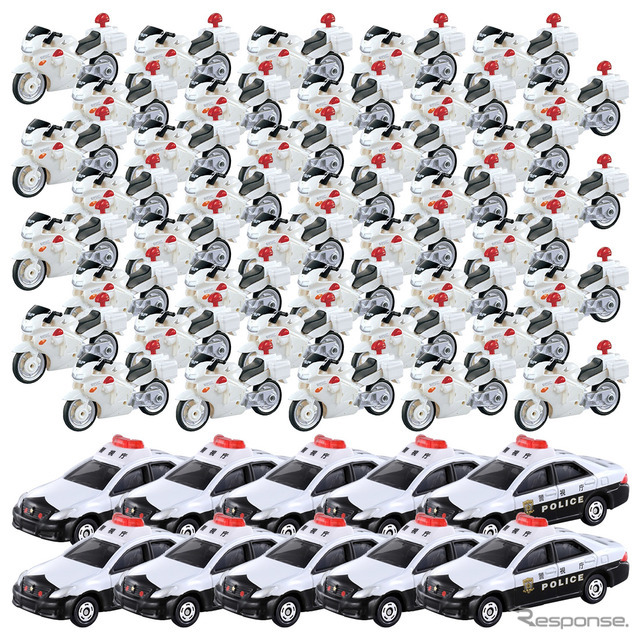 交通機動隊50台セット　販売価格：2万4750円、発売日：5月16日　(c) TOMY