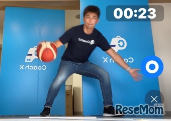 AIドリブル機能を使った練習風景