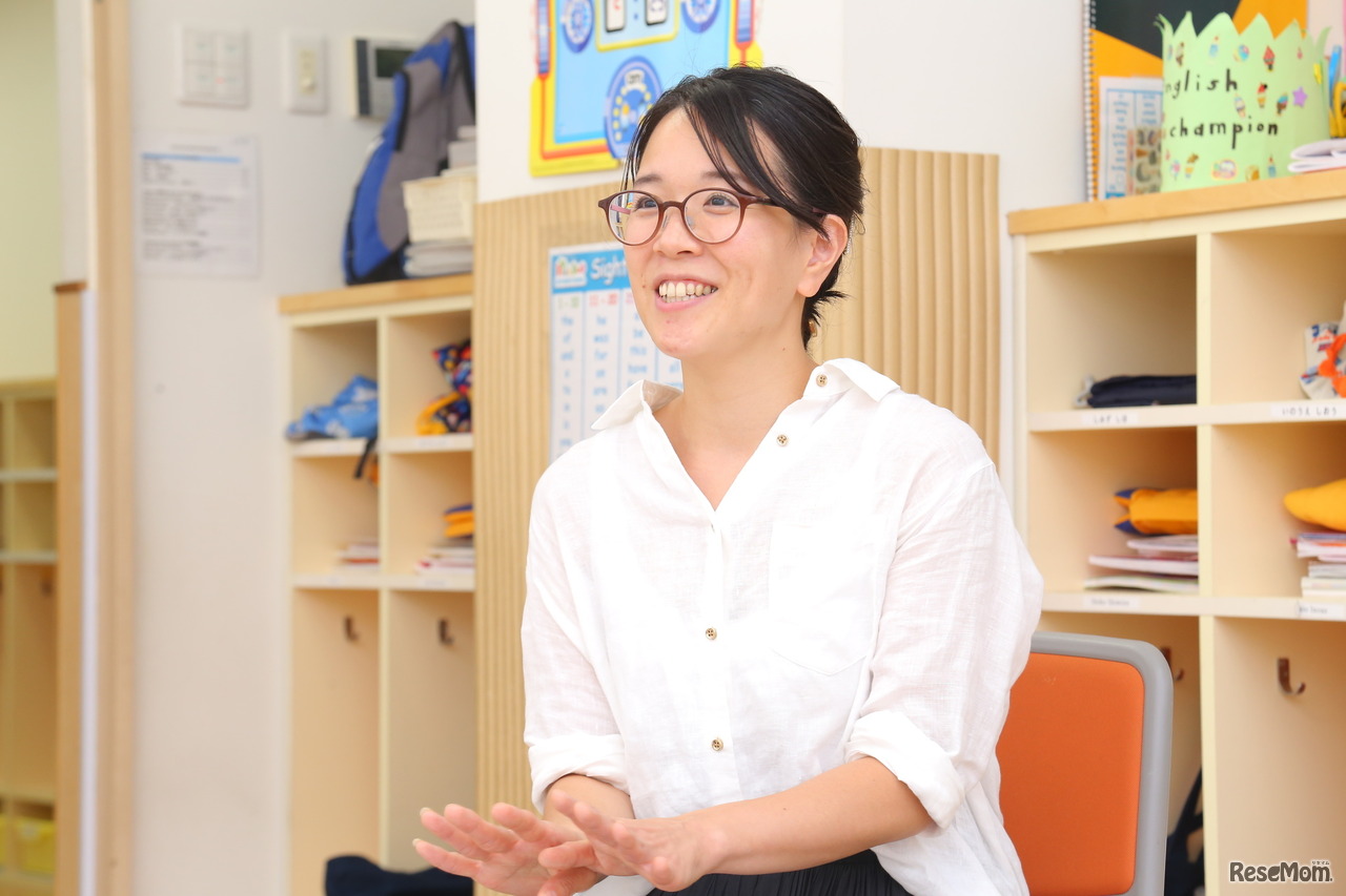 大石さん。年長・女児、年少々・男児のお母さま