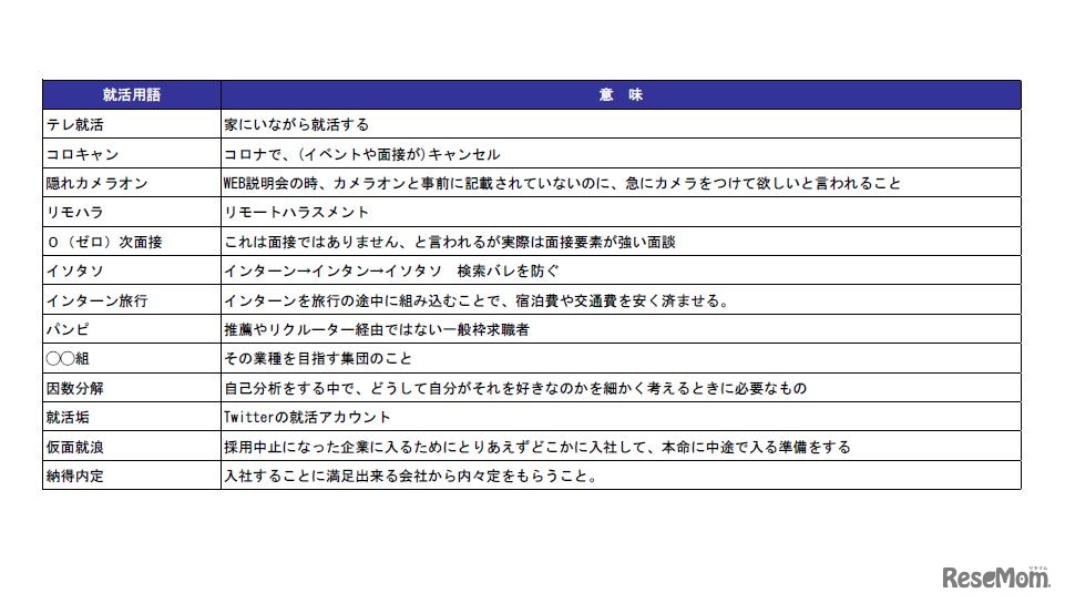 ランク外で目新しかった用語・特徴的な用語