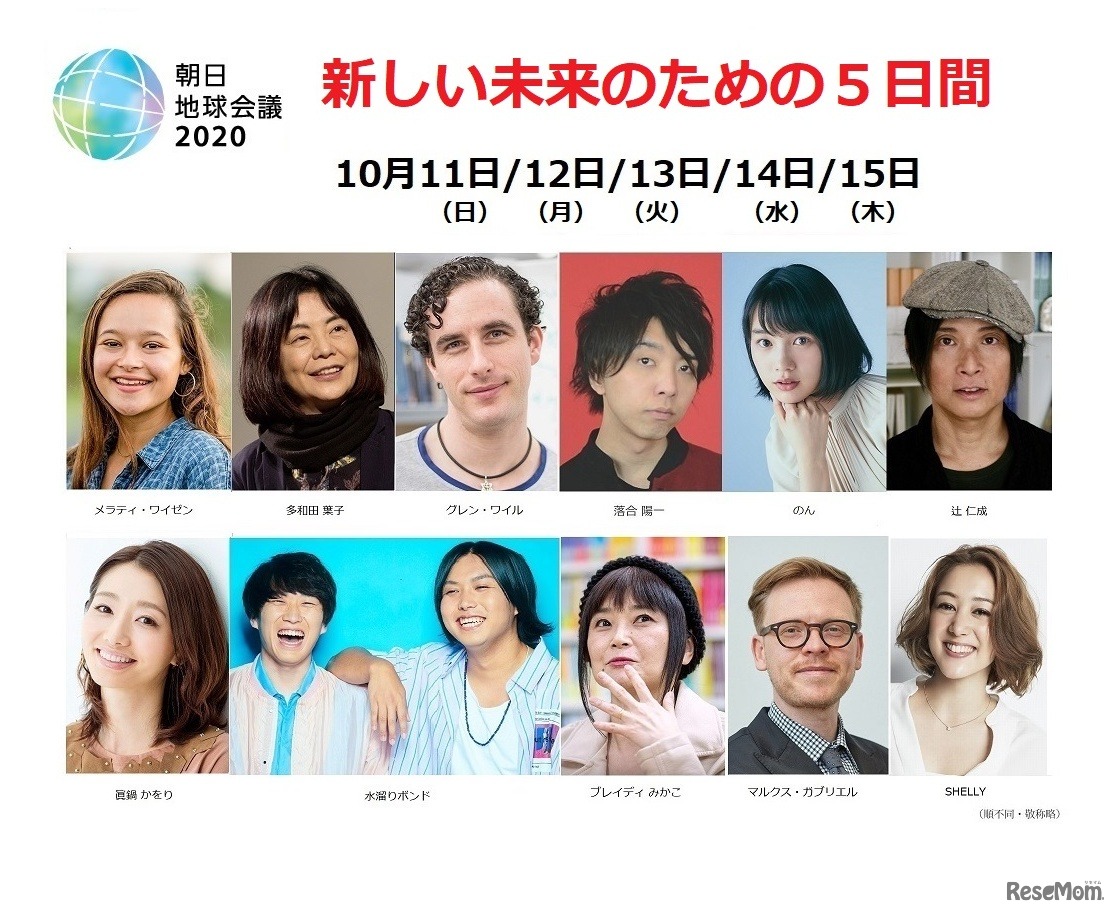 朝日地球会議2020 登壇者（一部）