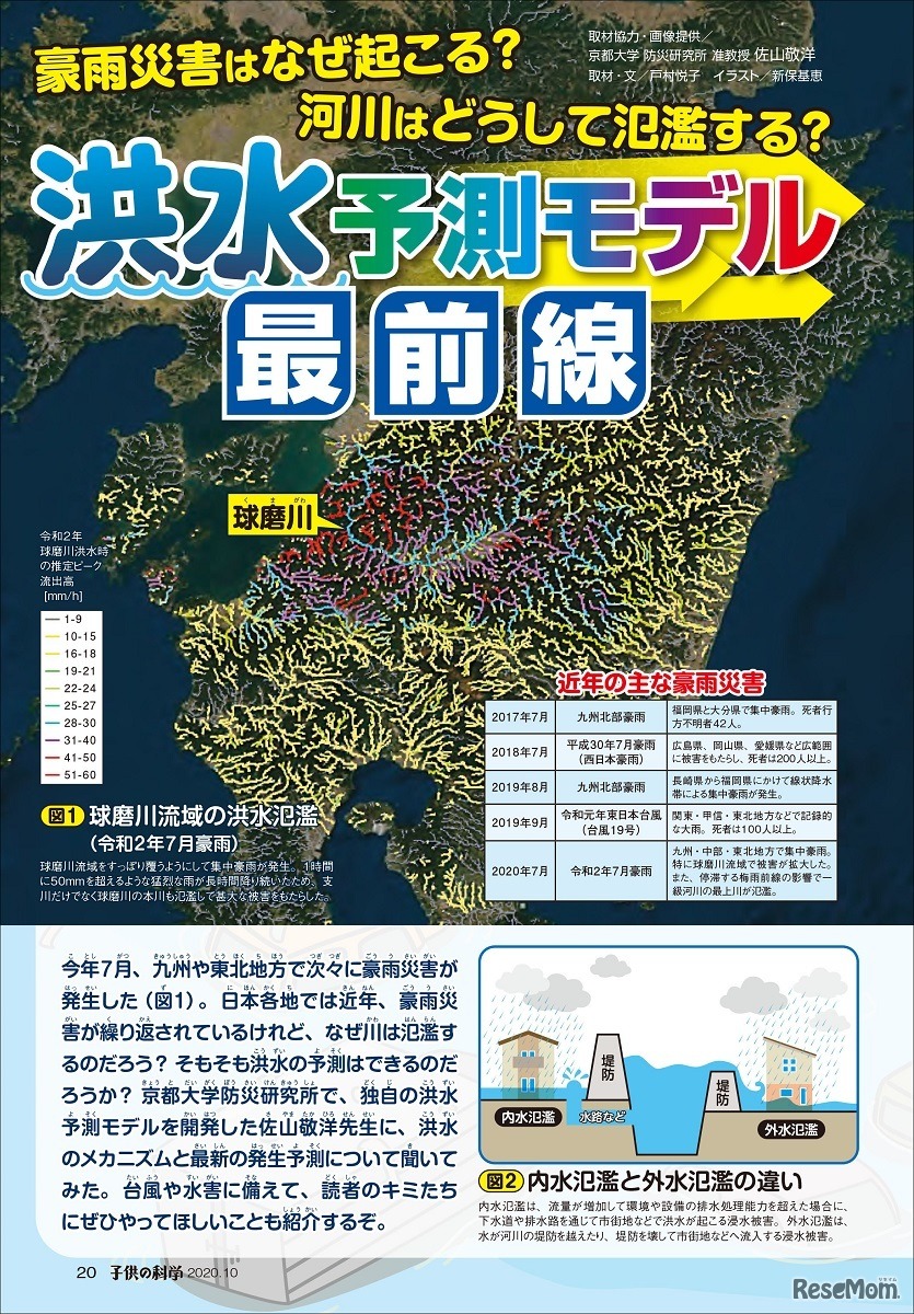 2020年10月号「洪水予測モデル最前線」