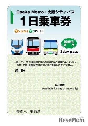 1日乗車券「エンジョイエコカード」平日