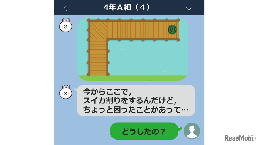 LINE entry公式教材「スライド」のイメージ