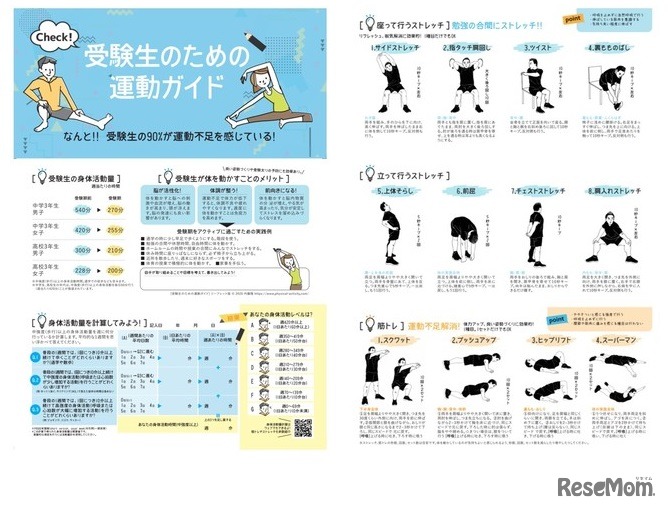 受験生のための運動ガイド（リーフレット版）
