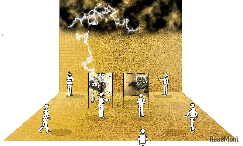 風神雷神図屏風・夏秋草図屏風 表と裏でダブルデート 会場イメージ